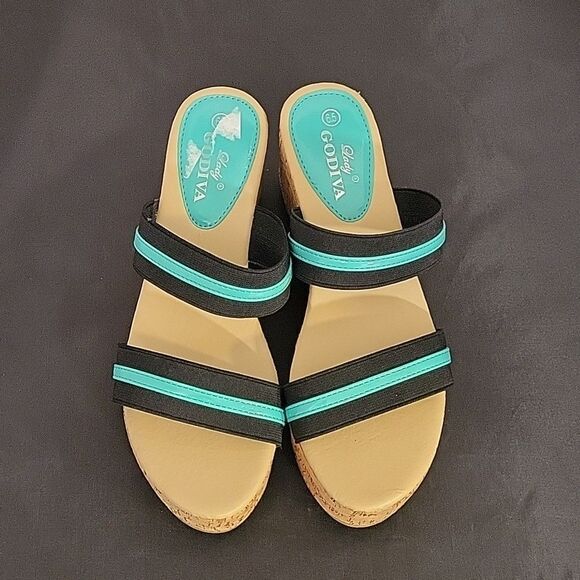 BRANS NEW  LADY GODIVA WEDGE WOMEN'S  SHOES - Picture 2 of 16